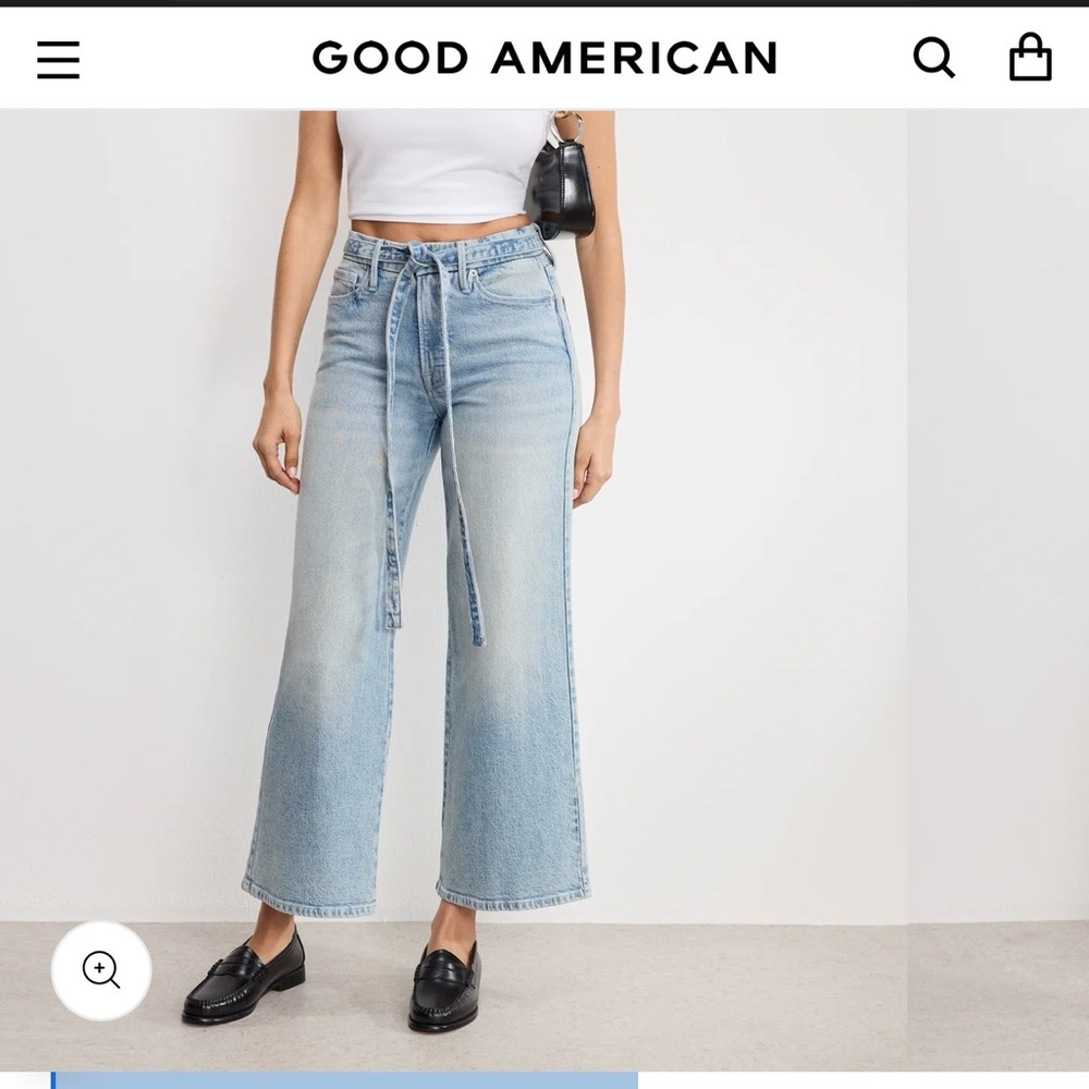 Good Waist Palazzo Cropped Jeans NWOT